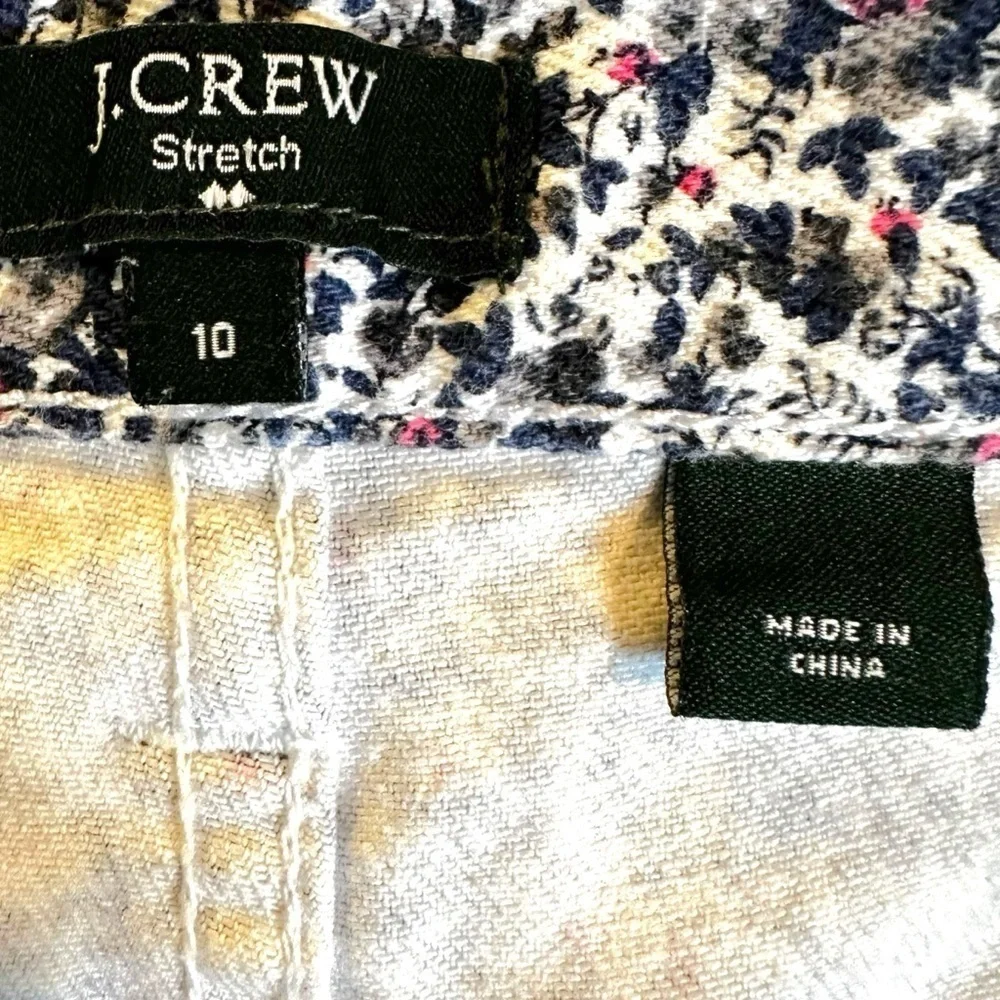 J. Crew Liberty London Floral Denim Stretch Shorts Size 10 44076
